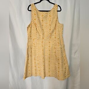 Pretty Vacani Gold/Cream Print Resort Wear Summer Dress. Plus Size 4XL